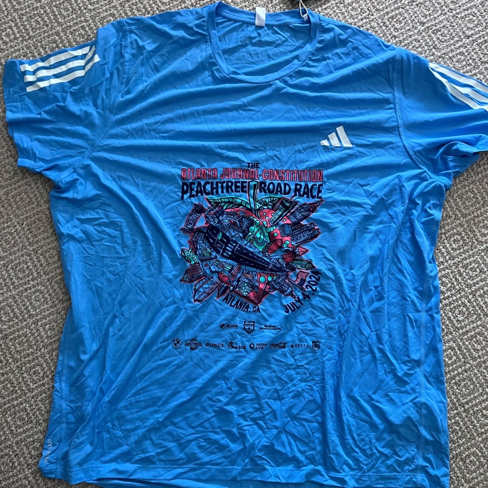 Adidas 2024 Atlanta Peachtree Road Race Shirt XXL
